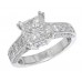 3.40 CT. TW Princess Cut Diamond Engagement Ring